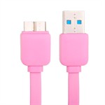 USB 3.0 Fladkabel - 1M (Pink)